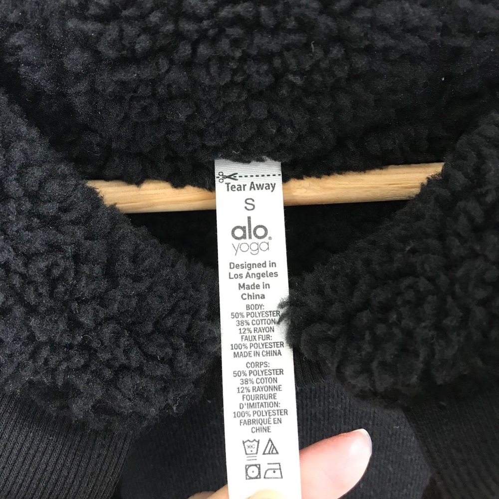 NWT ALO Yoga Heat Up Black Hoodie Sweatshirt - Picture 7 of 8